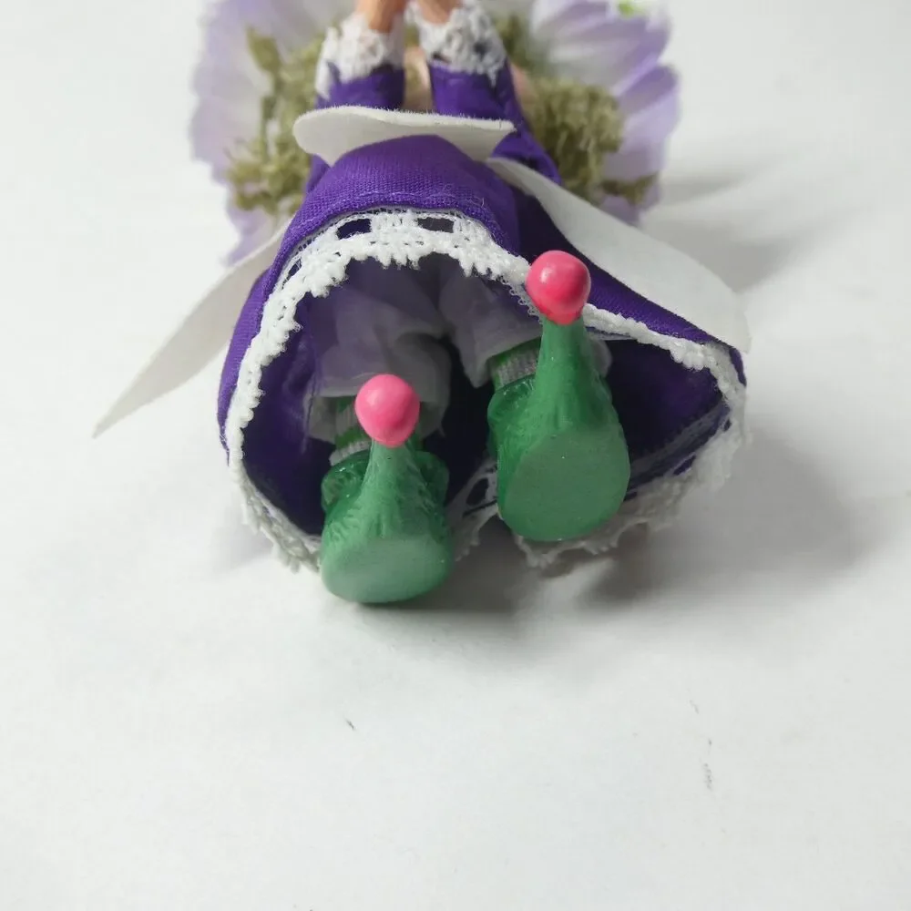 Flower Fairy Mini Doll Vintage Purple 1982 Sharpe Ltd. Korea 1980s
